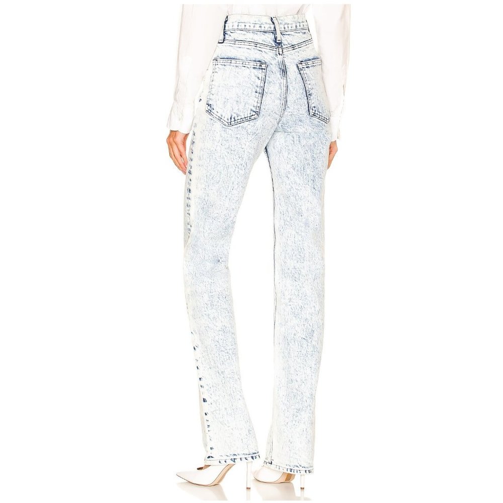A.L.C. Charlie High Waisted Jean 34"/ Size 26 / Blue Acid Wash Slim - Picture 5 of 12